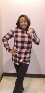 Pink and bLack Hoodie