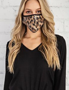 Leopard Sequin mask