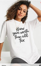 Load image into Gallery viewer, Know Your Worth T-Shirt
