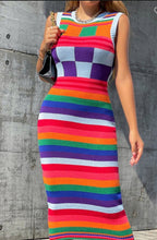 Load image into Gallery viewer, Color Block Sweater Dress

