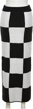 Load image into Gallery viewer, Black and White Checkerd Skirt
