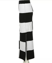 Load image into Gallery viewer, Black and White Checkerd Skirt
