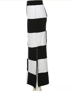 Black and White Checkerd Skirt
