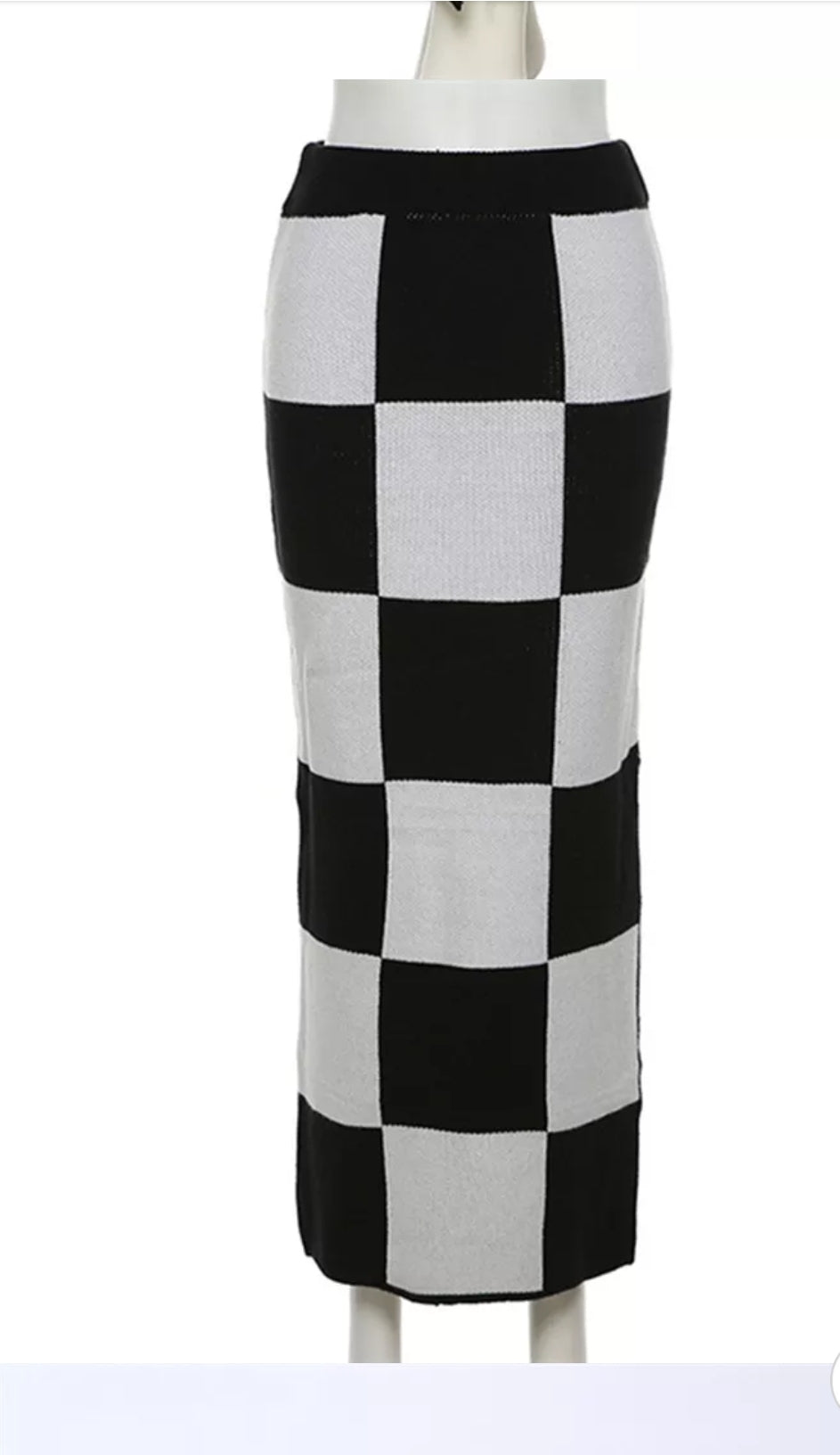 Black and White Checkerd Skirt